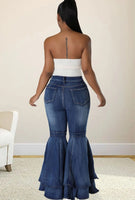 Ruffled Flared Jeans