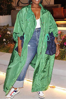 Metallic Maxi Windbreaker