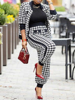 Houndstooth Pants Set