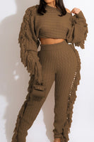 Tassel Knitted Pants Set
