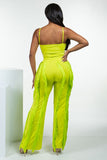 Sweetheart Fringed Pants Set