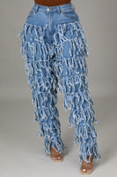 Fringe Denim Jeans